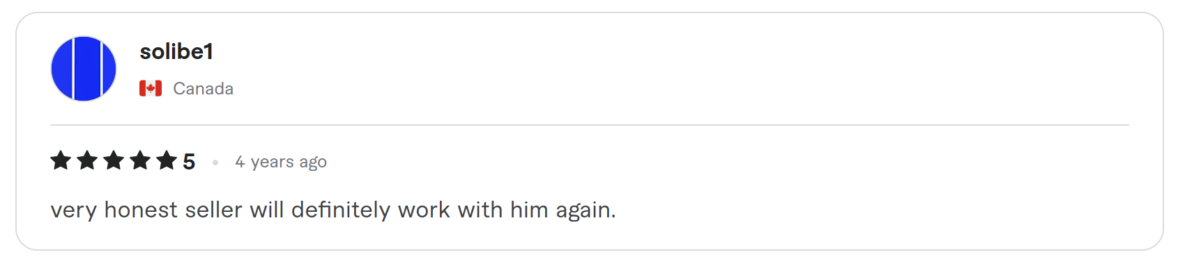Client review on Fiverr