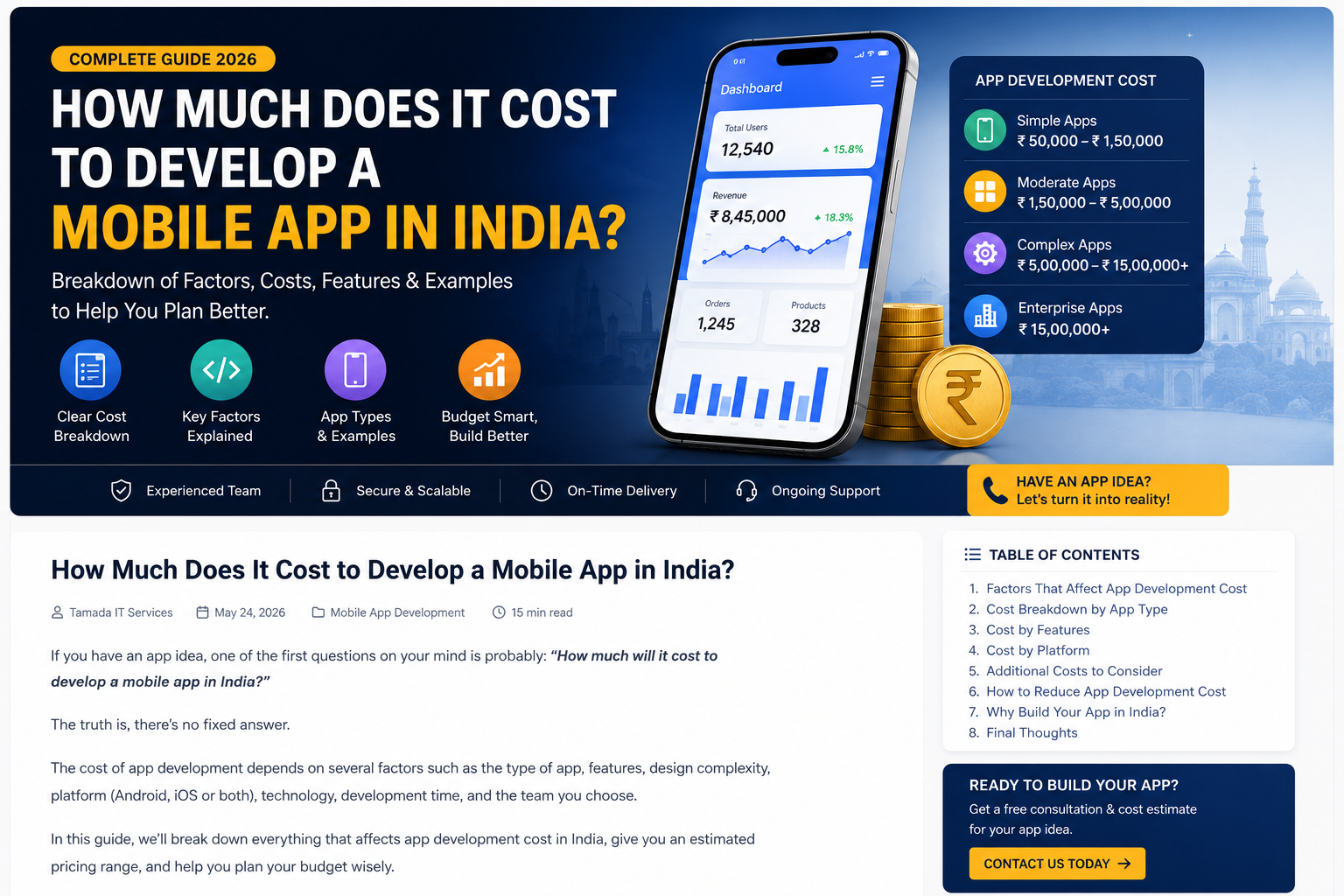 How Much Does It Cost to Develop a Mobile App in India?